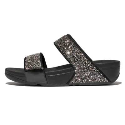 Imagen de Fitflop Lulu Multi Tonal Glitter Slides, Sandalia Mujer, Black, 38 EU