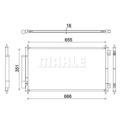 Imagen de MAHLE ORIGINAL AC 811 000S Condensador con secador 655mm HONDA: CR V 3