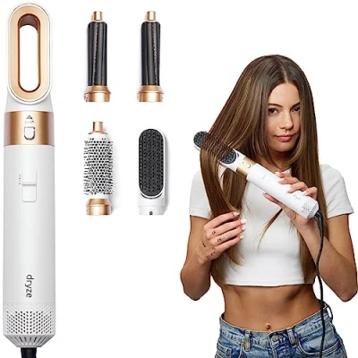 Imagen de Dryze airstyler 5 en 1, rizador de pelo, secador cepillo aire caliente, para pelo… (blanco crema)