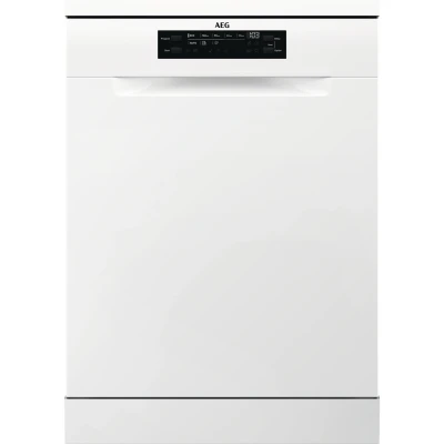 Imagen de AEG FFB64627ZW Lavavajillas de 60 cm, 13 Cubiertos, Sistema AirDry, Display XL, Motor Inverter, Programa Auto, Función Extrahigiene, Softspikes, 44 dB(A), Blanco, Clase C, Fabricado en UE