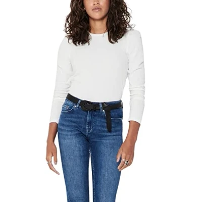 Imagen de ONLY Onlemma L/S Puff Top Jrs, Cloud Dancer, L Mujeres