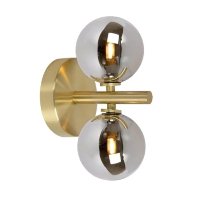 Imagen de LUCIDE TYCHO Lámpara de pared 2xG9 Oro mate/Latón