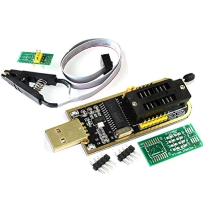 Imagen de Programador USB Flash BIOS EEPROM serie CH341A 24 25 con software y controlador + módulo adaptador de clip SOIC8 SOP8