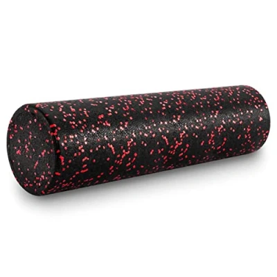 Imagen de ProsourceFit High Density Foam Rollers 24 inches long, Firm Full Body Athletic Massage Tool for Back Stretching, Yoga, Pilates, Post Workout Muscle Recuperation, Black/Red