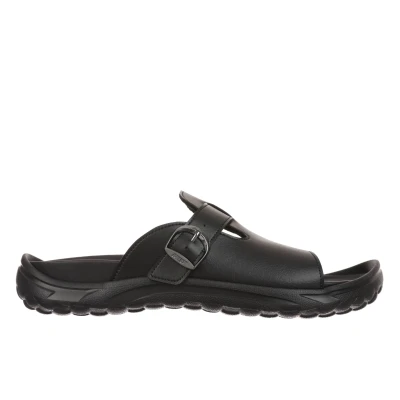 Imagen de MBT AKITA Sandalias para Hombre en Piel. Calzado Ligero y Cómodo de Primavera Verano. Fisiológico Confort Estabilidad. Recuperación Vestir Estilo Moderno. Color Negro