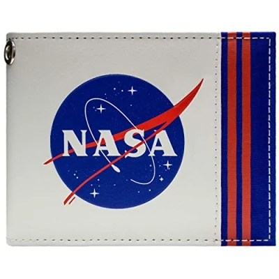 Imagen de NASA Agencia Espacial Parche Astronauta Traje Billetera/Cartera Bi Fold ID &amp; Porta Tarjetas, Blanco
