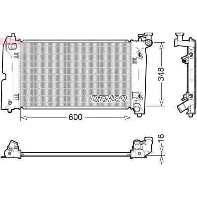 Imagen de DENSO DRM50111 Radiador, refrigeración del motor 599 353 16 TOYOTA: Corolla IX Hatchback, Avensis II Berlina, I Berlina