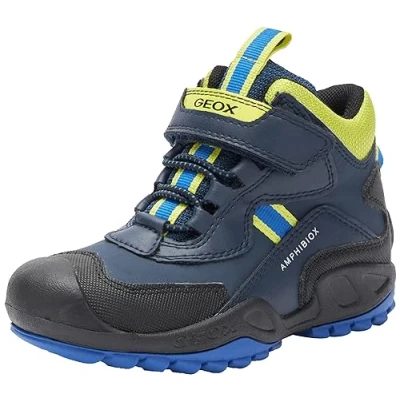 Imagen de Geox J New Savage Boy B A, Zapatillas, Navy Lime Green, 24 EU