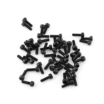 Imagen de Juego de Tornillos cabeza hueca, hexagonal negra M3 Aleación grado 12.9 Acero carbono(M3*10mm,Fully Threaded 50 pcs)
