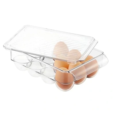 Imagen de iDesign Fridge/Freeze Binz Envase para huevos, huevera de plástico pequeña 12 caja transparente