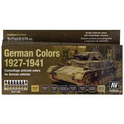 Imagen de Acrylicos Vallejo Juego de aire modelo &quot;German Colors 4,894.6 4,930.1 cm, gris, 17 ml (paquete 8)