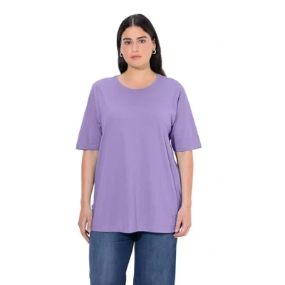 Imagen de Ulla Popken Basic Shirt, Rundhals Camiseta, Lila Azul, 48 50 para Mujer