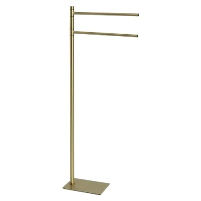 Imagen de GEDY toallero de pie Seúl Acero Inoxidable y Cromall, baño Suelo, Dorado, 83,5 x 14 34 cm.