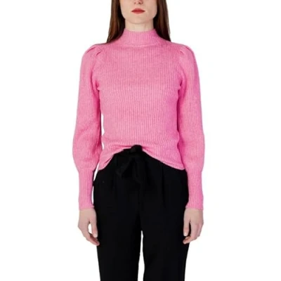 Imagen de ONLY Onlkatia Jersey de Cuello Alto L/S Knt Noos Punto, Carmine Rose/Detalles: Melange, L para Mujer