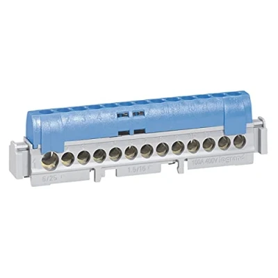 Imagen de Legrand reparticion standard Bornas neutro 1 entrada /12 salidas azul
