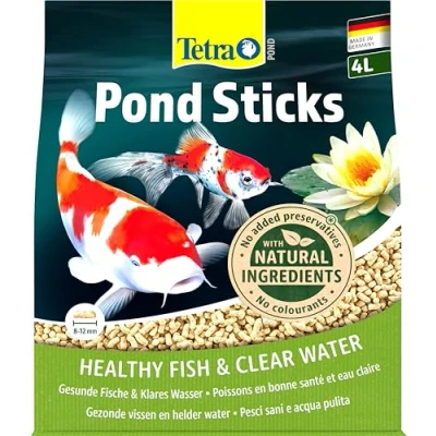 Imagen de Tetra Pond Sticks, Alimento para peces de estanque, sanos y agua clara en el estanque del jardín, bolsa 4 L