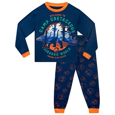 Imagen de Jurassic World Pijama de Camp Cretaceous para Niños Conjunto Pijamas Infantiles Azul Marino 9 10 años