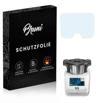 Imagen de Bruni Película Protectora compatible con Silvercrest Monsieur Cuisine connect Protector Película, claro Lámina (2X)