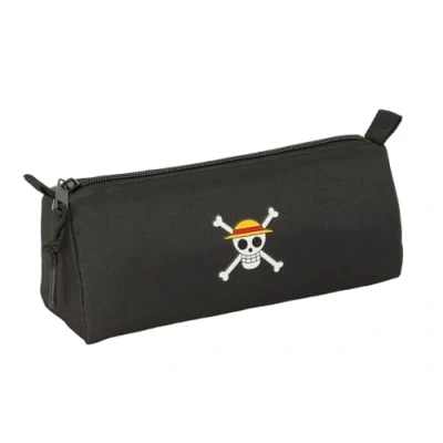 Imagen de Safta One Piece Pirates Portatodo con Cremallera y Compartimiento, Estuche Infantil, Niño, Ideal para Niños en Edad Escolar, Cómodo Versátil, Calidad Resistencia, 21x7x8 cm