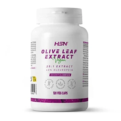 Imagen de Hoja de Olivo 10000 MG Olea europaea HSN 120 Cápsulas Vegetales con 40% Oleuropeína por Dosis Diaria Extracto 25x Veces Más Concentrado No GMO, Vegano, Sin Gluten
