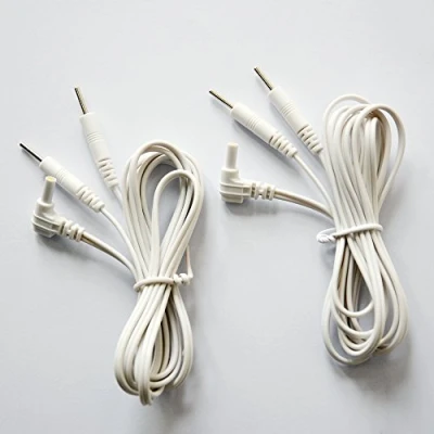 Imagen de KONMED Tens Electrode Lead Wires Jack 2.35mm Plug 2.0mm Pin Connection, White by