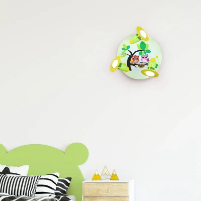 Imagen de Elobra 128251 Lámpara infantil de 3 focos, diseño búhos