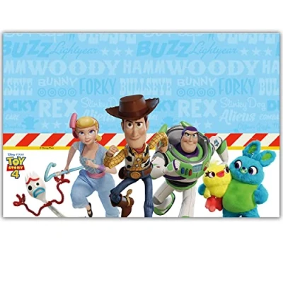 Imagen de ALMACENESADAN, 5151, Pack Fiesta cumpleaños; Mantel 120x180 cm; de la Licencia (Toy S)