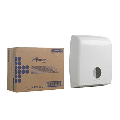 Imagen de Aquarius dispensador de papel higiénico plegado en paquete a granel 6990 1 blanco