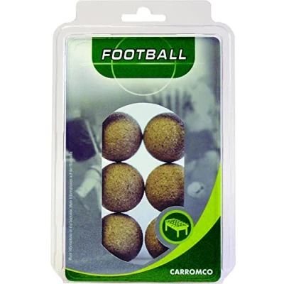 Imagen de Carromco 62206 Pelotas de futbolin, Unisex, Marron (Corcho Natural), 36 mm Conjunto 6