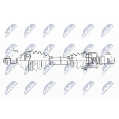 Imagen de NTY NPW CT 109 Árbol de transmisión Eje delantero, izquierda 655 86 CITROËN: C Elysée Berlina