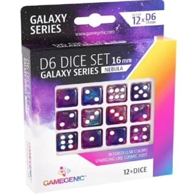 Imagen de Gamegenic Set de Dados 6 Caras Nebula 16MM (12pcs)