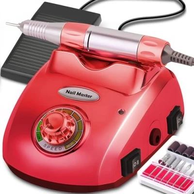 Imagen de Retoo Fresa de uñas eléctrica, lima uñas, manicura y pedicura, set para gel, acrílicas, removedor callos 35000u/min 65 W, fresadora con ajustable