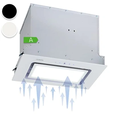 Imagen de Klarstein Campana Extractora Empotrable, Extractor Filtro de Grasa Lavavajillas, Flujo Aire 506m3/h, Campanas Extractoras Cocina LEDs, Panel Control Táctil, Extractores Techo con Ventilador