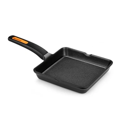 Imagen de Braisogona A431322 Efficient Plus Parrilla cuadrada (aluminio, 22 cm), color negro