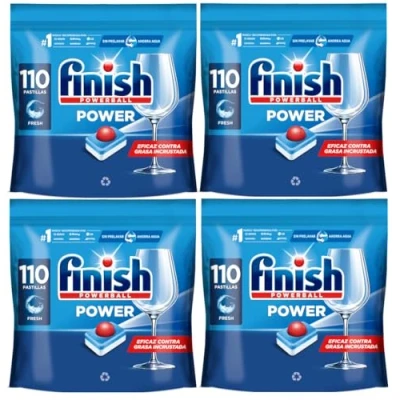 Imagen de Finish Powerball Power All in 1 pastillas para el lavavajillas todo en 4 Packs ahorro de 110 440 Cápsulas