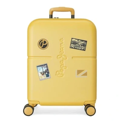 Imagen de Pepe Jeans Chest Maleta de cabina Amarillo 40x55x20 cms Rígida ABS Cierre TSA integrado 37L 3,22 kgs 4 Ruedas dobles Equipaje Mano