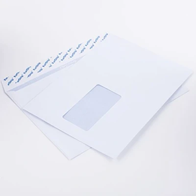 Imagen de 100 Sobres DIN C5 162 x 229 mm blanco 80 g/m² con ventana adhesivo (referencia: 1449e)