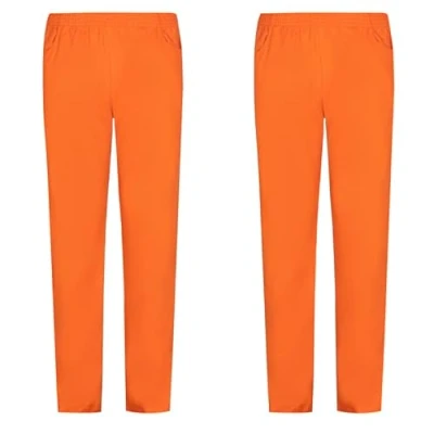 Imagen de MISEMIYA Pack 2 pcs PANTALÓN Sanitario Unisex Uniforme Uniformes MEDICOS DE Trabajo Ref.8312 * L, Naranja