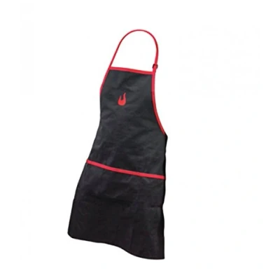 Imagen de Char Broil 140 517: Delantal para Barbacoa con Bolsillos, Negro y Rojo.