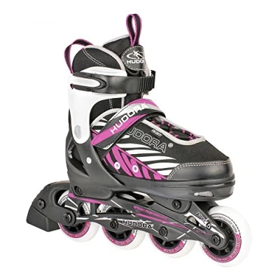 Imagen de Hudora Kinderinliner MIA Patines en línea, Color Negro/Pink, Talla L