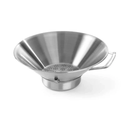 Imagen de HENDI Escurridor de frituras, con asa robusta y recipiente extraíble para los restos, patatas fritas, ø410x(H)170mm, totalmente acero inoxidable
