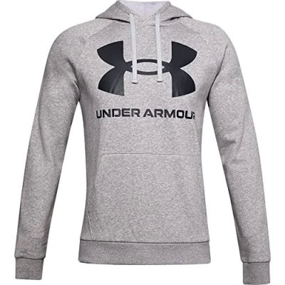 Imagen de Under Armour Rival BIG HD Jersey con capucha, Hombre, Talla: Large, Mod gray light heather