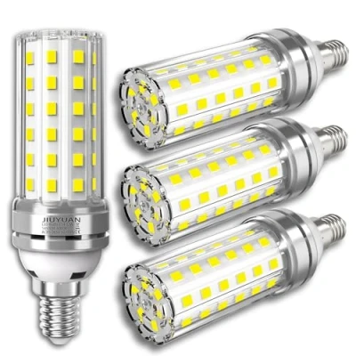Imagen de JIUYUAN 12W Bombilla LED E14, Blanco Frío 6000K 1450Lm, 100W Bombillas incandescente equivalente, Pequeño Tornillo de Edison candelabro, No regulable 4 unidades
