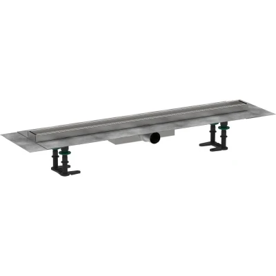 Imagen de hansgrohe RainDrain Compact, compact set completo de desagüe lineal ducha, canaleta ducha 800mm alicatable, canal drenaje para instalación plana
