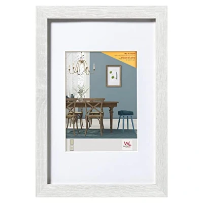 Imagen de walther design EFX080W Fiorito Marco de madera Cristal artístico, 60x80 cm, blanco
