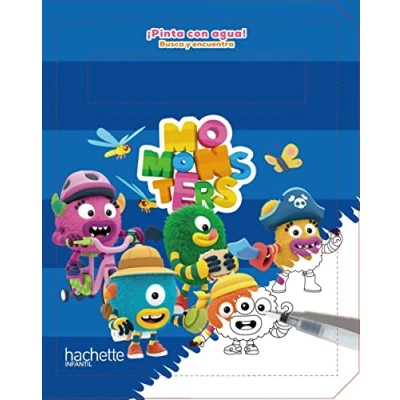Imagen de ¡Pinta con agua! Busca y encuentra. MOMONSTERS (Hachette INFANTIL Colorear)
