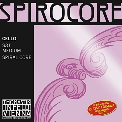 Imagen de Thomastik cuerda para Violonchelo 4/4 Spirocore Do núcleo flexible en espiral, entorchado cromo, medio
