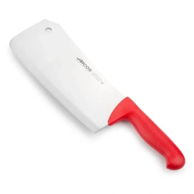 Imagen de Arcos Cuchillo carnicero Acero Inoxidable Nitrum. carnicero. Mango polipropileno rojo.istema identificación Color para uso prolongado y pesado. Serie 2900. rojo.