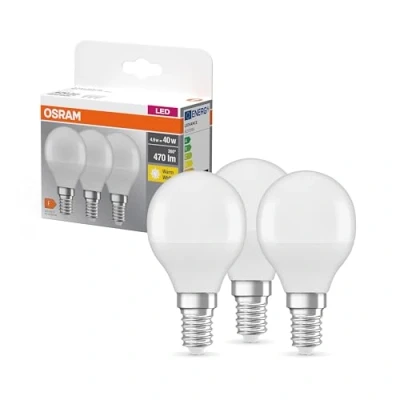 Imagen de Osram bombilla LED, casquillo: E14, Blanco cálido 2700 K 5,70 W Repuestos para de 40 W, acabado mate, LED Base Esferica