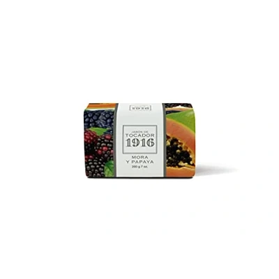 Imagen de 1916 Mora y Papaya 200 gr, Jabón Natural, Piel Limpia Perfumada, en Pastilla, Método Tradicional, de Manos Facial, Flor Fruta Mediterránea, Fragancia Deliciosa